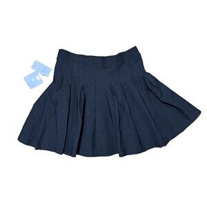 NWT Originality Black Pleated Mini Skirt Medium (Dry Goods) Stretchy Academia